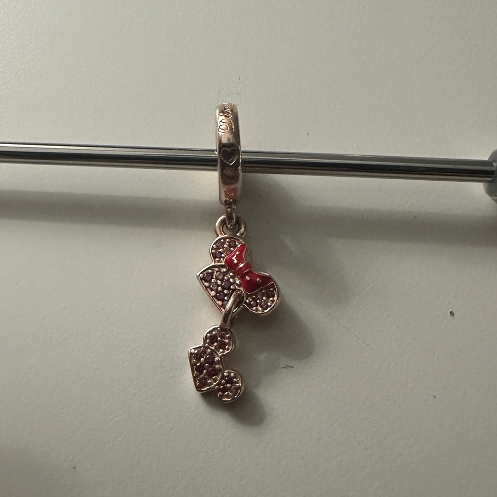 Authentic Minnie and Mickey ears Pandora charm rosegold